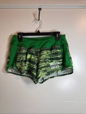 Nike Oregon Ducks Green Patterned Athletic Shorts